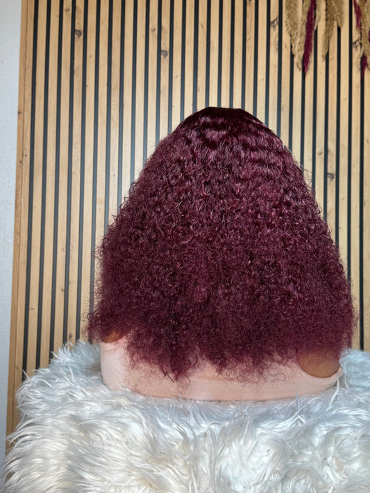 Deep curl lace wig