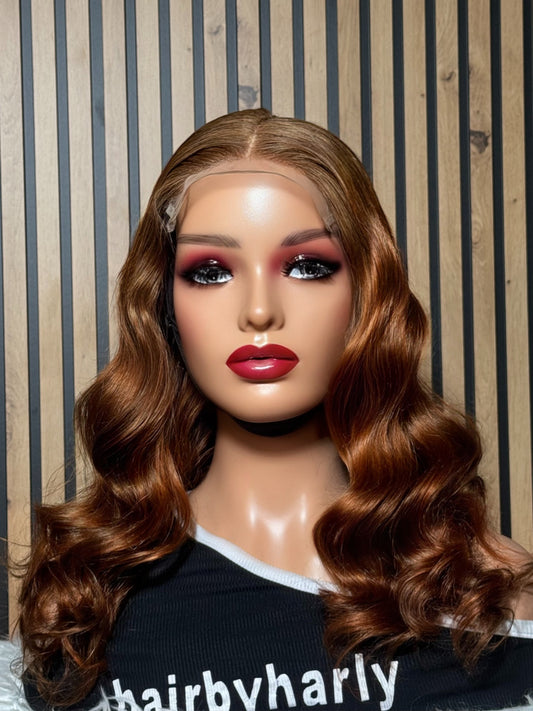 Ginger blonde lace front wig